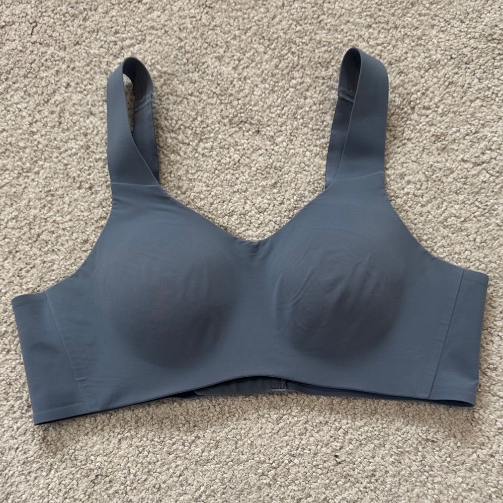 Knix High-Impact Sports Bra Adjustable Breathable Slate Blue Sz2